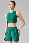 Bareback Zip-Front High Collar Sports Bra ANJE REBEL