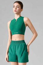 Bareback Zip-Front High Collar Sports Bra ANJE REBEL