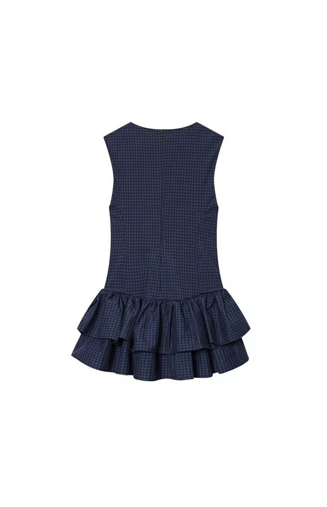 London Plaids Frilly Mini Dress ANJE REBEL