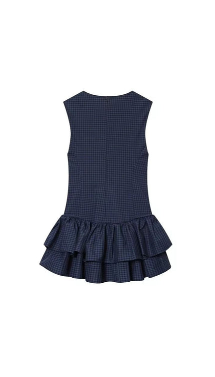 London Plaids Frilly Mini Dress ANJE REBEL