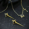 Rocker Star Elongated Earrings