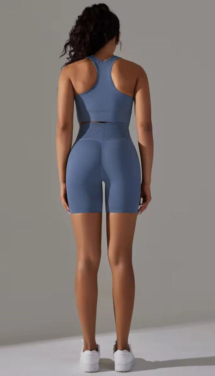 Knitted Supportive Sports Bra and Short Tights Set ANJE REBEL