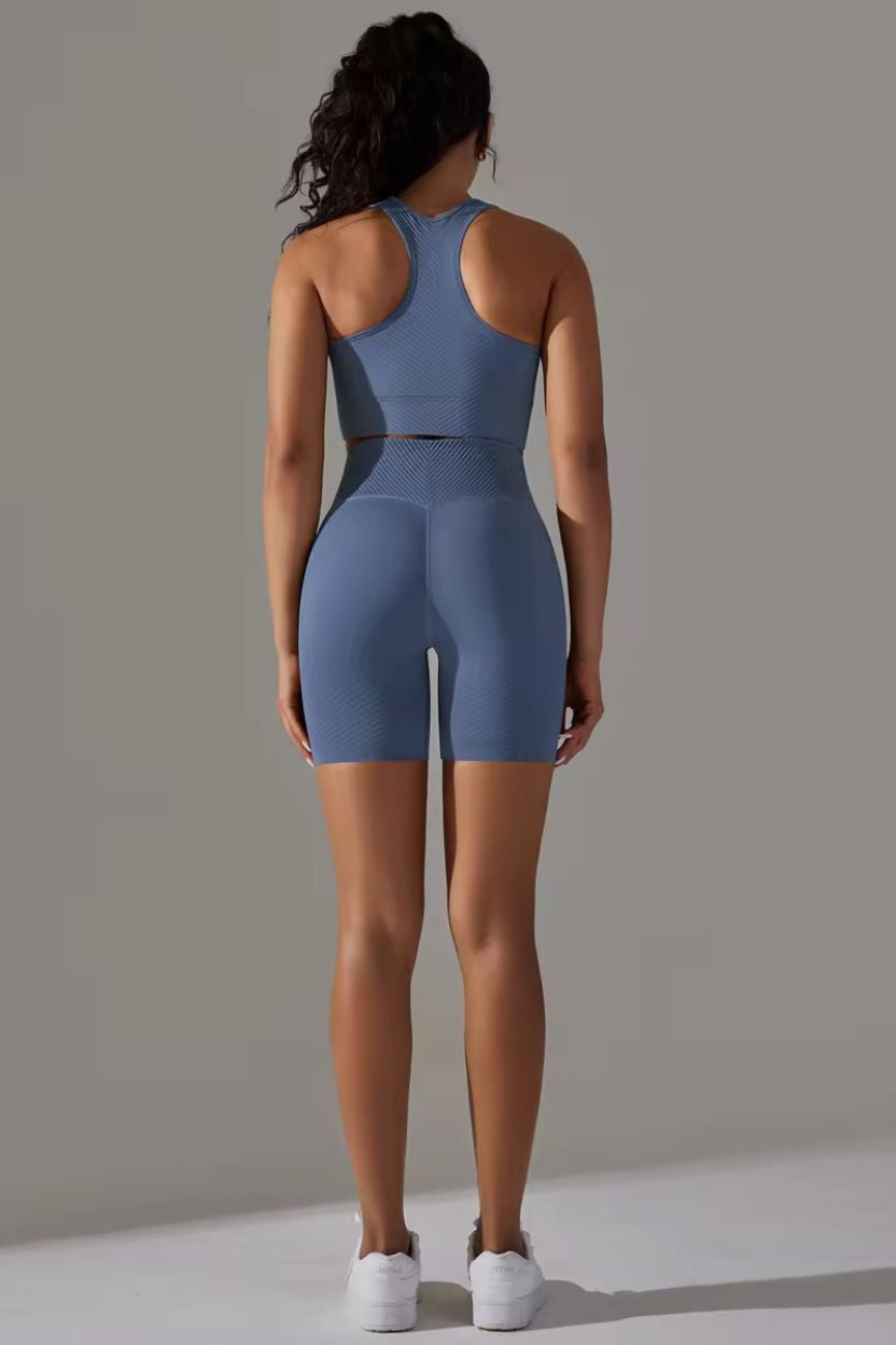 Knitted Supportive Sports Bra and Short Tights Set ANJE REBEL