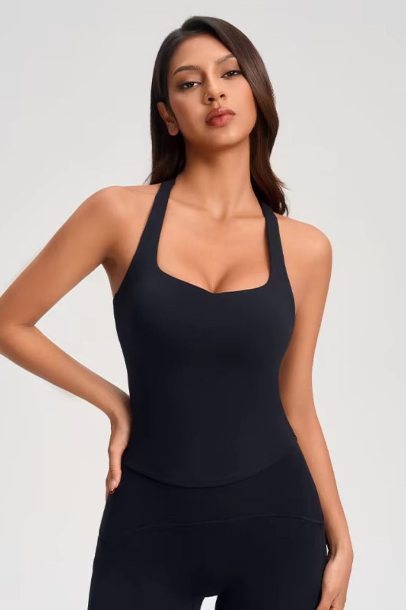 Halter-Neck Racerback Tank Top ANJE REBEL