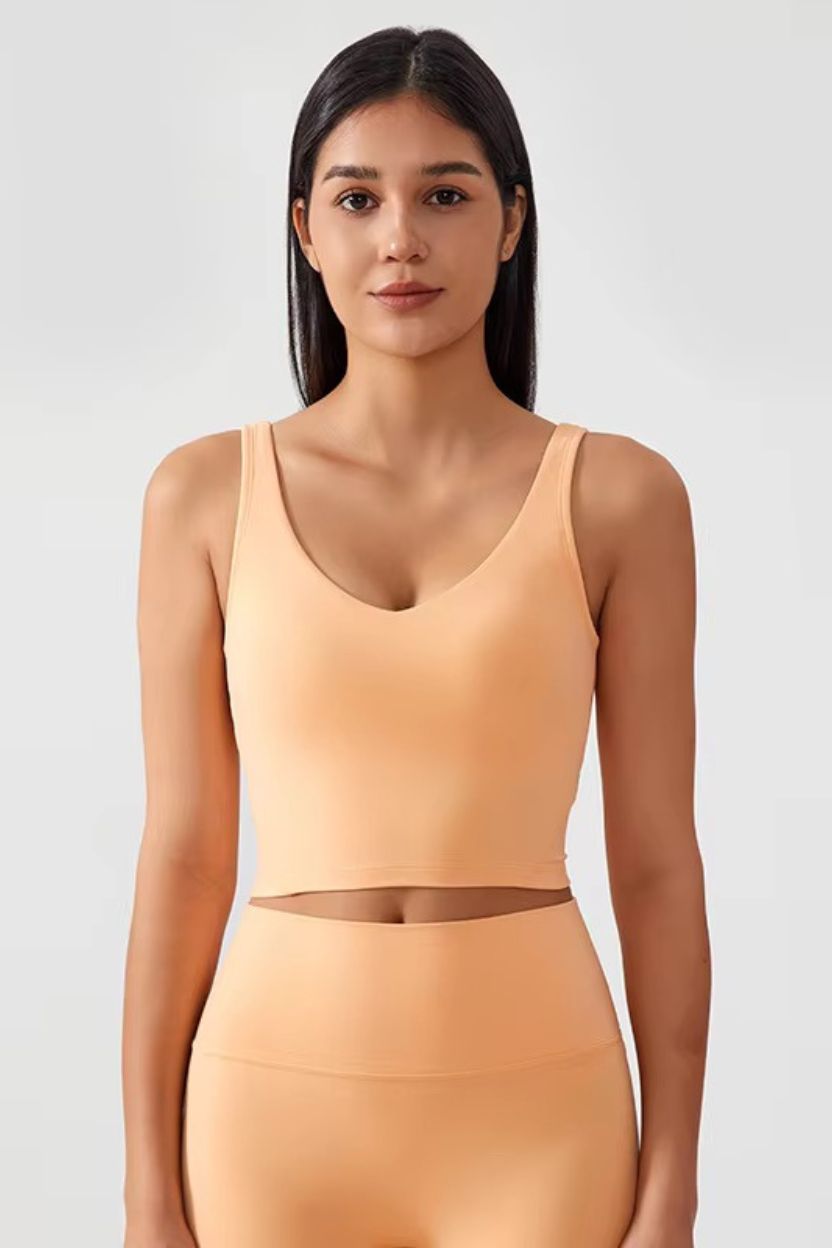 V-Neck Active Cropped Top ANJE REBEL