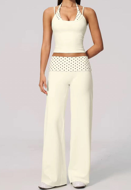Halter-Neck 2-in-1 Printed Tank Top ANJE REBEL