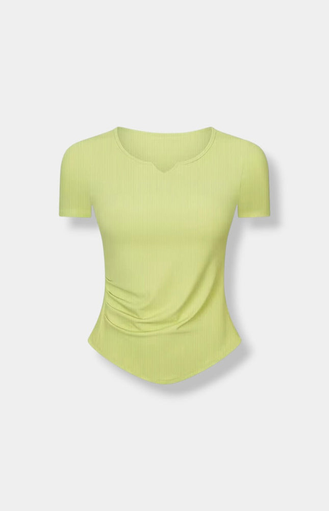 Recycled Soft V-Neck Yoga Shirt ANJE REBEL