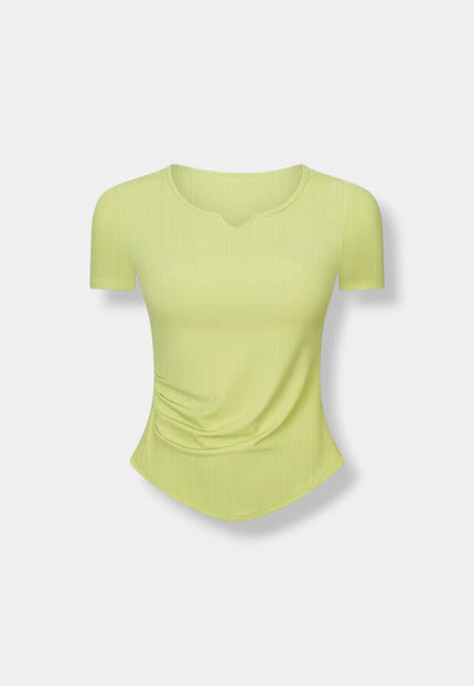 Recycled Soft V-Neck Yoga Shirt ANJE REBEL