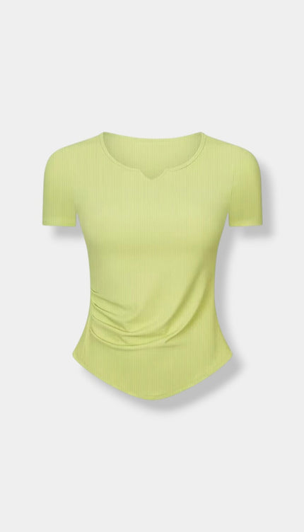 Recycled Soft V-Neck Yoga Shirt ANJE REBEL