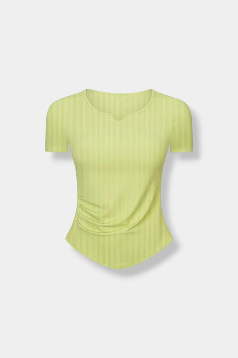Recycled Soft V-Neck Yoga Shirt ANJE REBEL