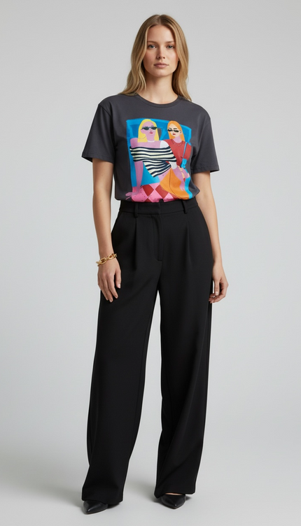 Oxford Barrel-Style Pants ANJE REBEL