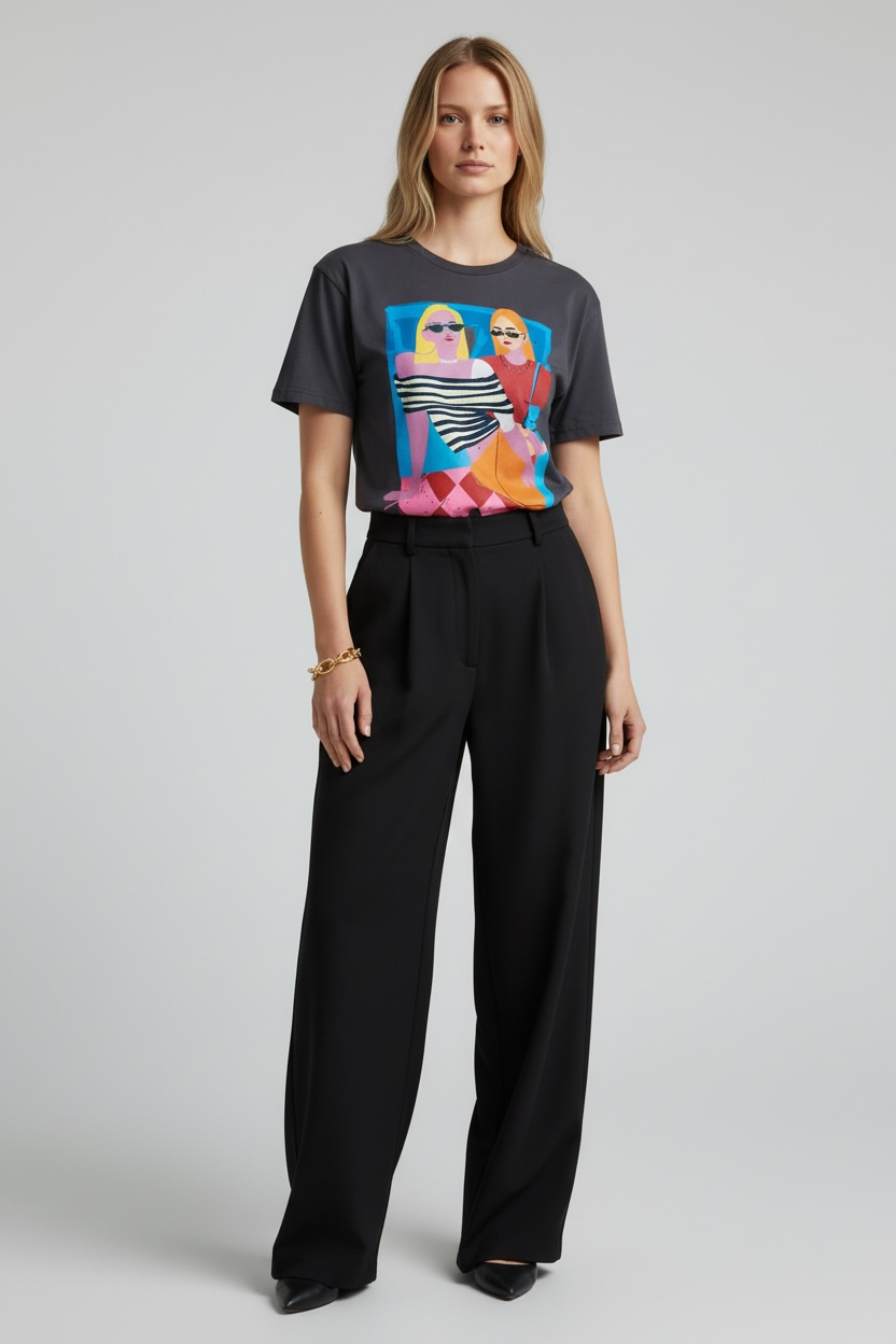 Oxford Barrel-Style Pants ANJE REBEL