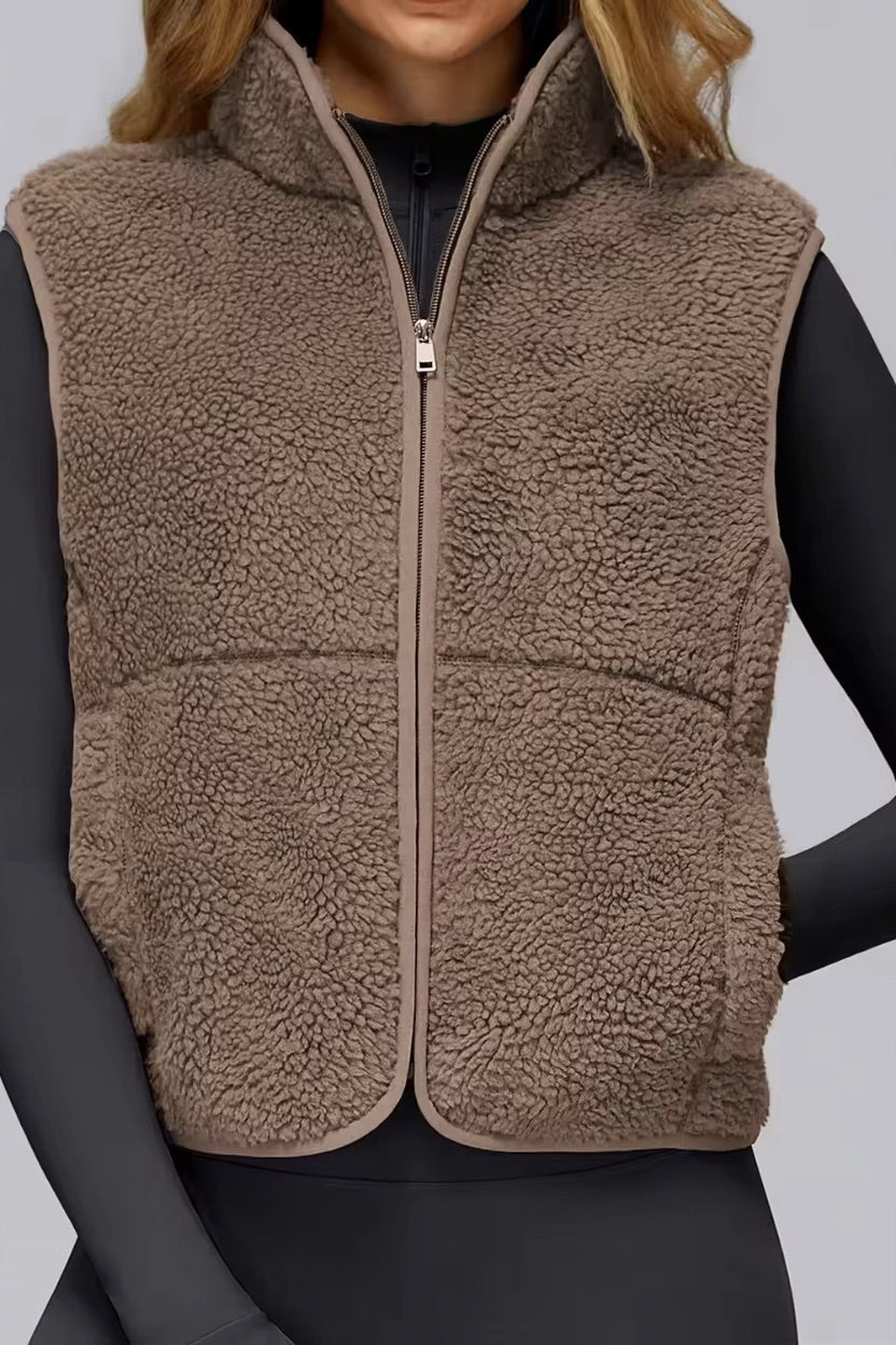 Fleece Zip-Front Vest ANJE REBEL