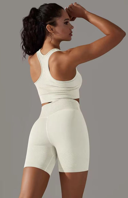 Knitted Supportive Sports Bra and Short Tights Set ANJE REBEL
