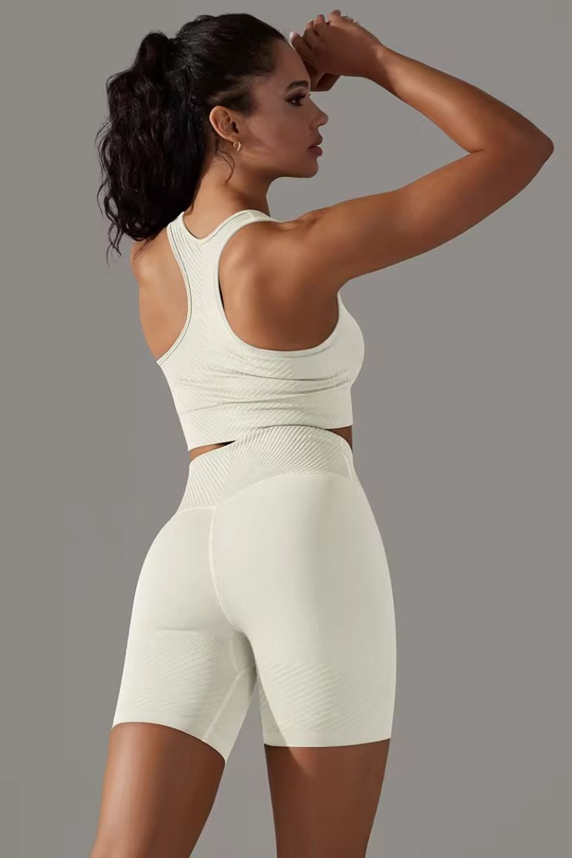 Knitted Supportive Sports Bra and Short Tights Set ANJE REBEL