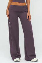 Straight-Cut Foldover Flare Pants ANJE REBEL