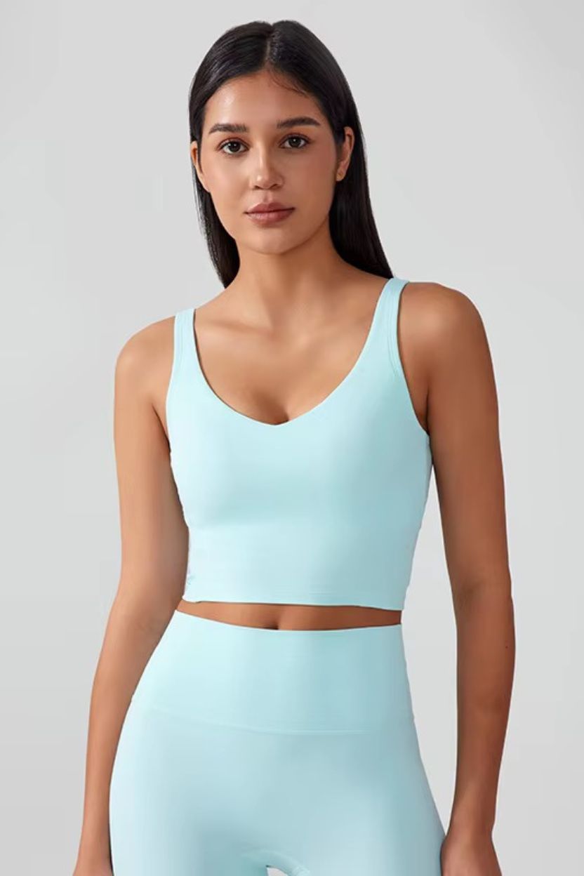 V-Neck Active Cropped Top ANJE REBEL