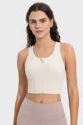 Full Padded Front-Zip Ventilated Bra Top ANJE REBEL