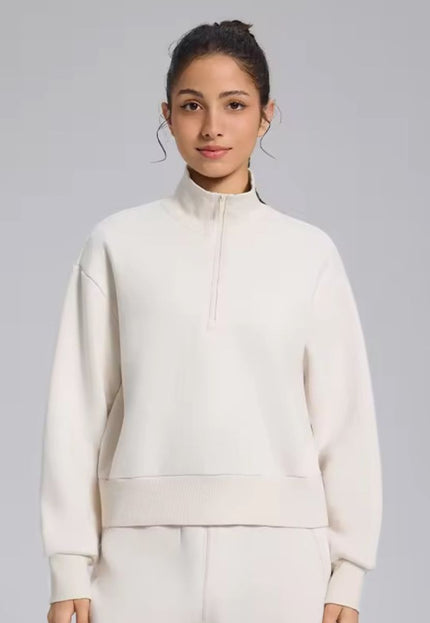 High Collared Half-Zip Sweater ANJE REBEL
