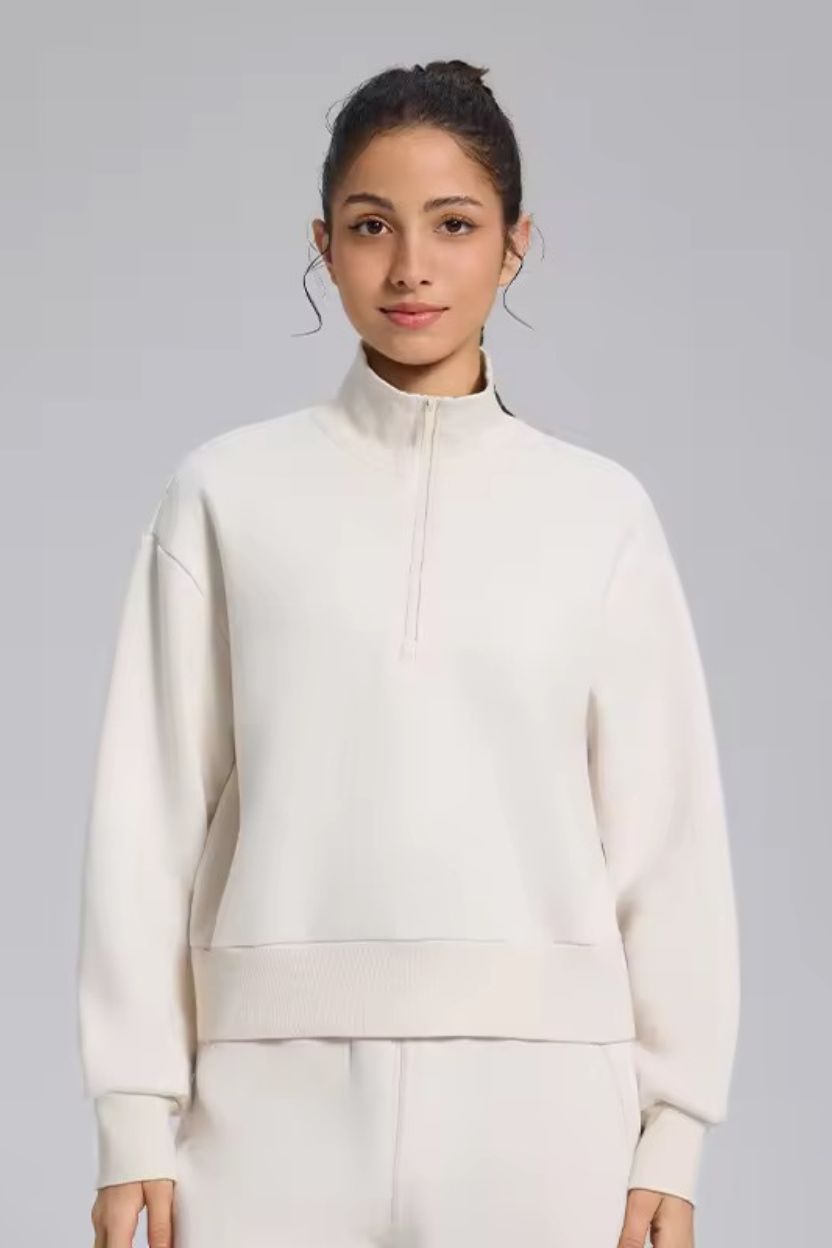 High Collared Half-Zip Sweater ANJE REBEL