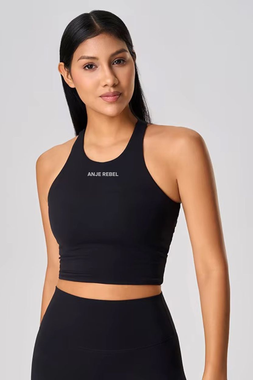 Laced Back Racerback Cropped Top ANJE REBEL