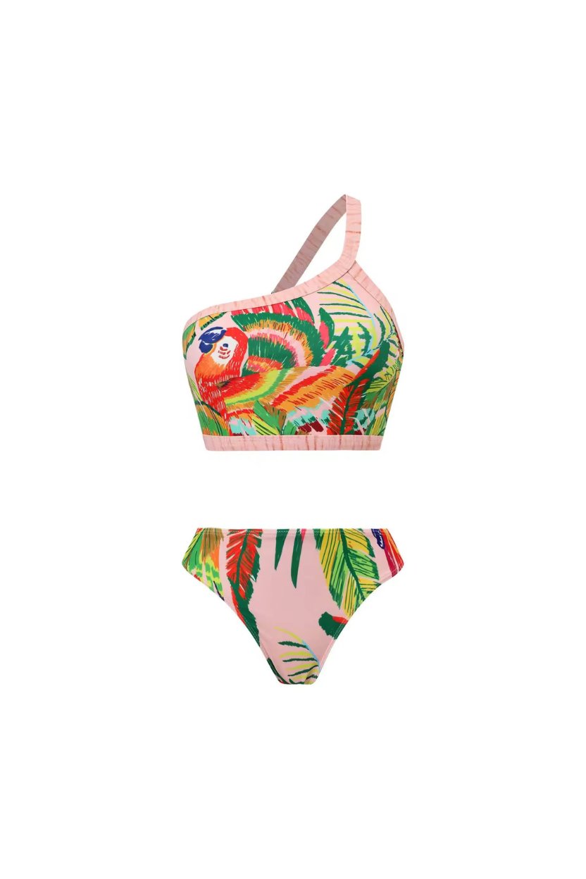 Pink Flamingo Off-Shoulder Bikini ANJE REBEL