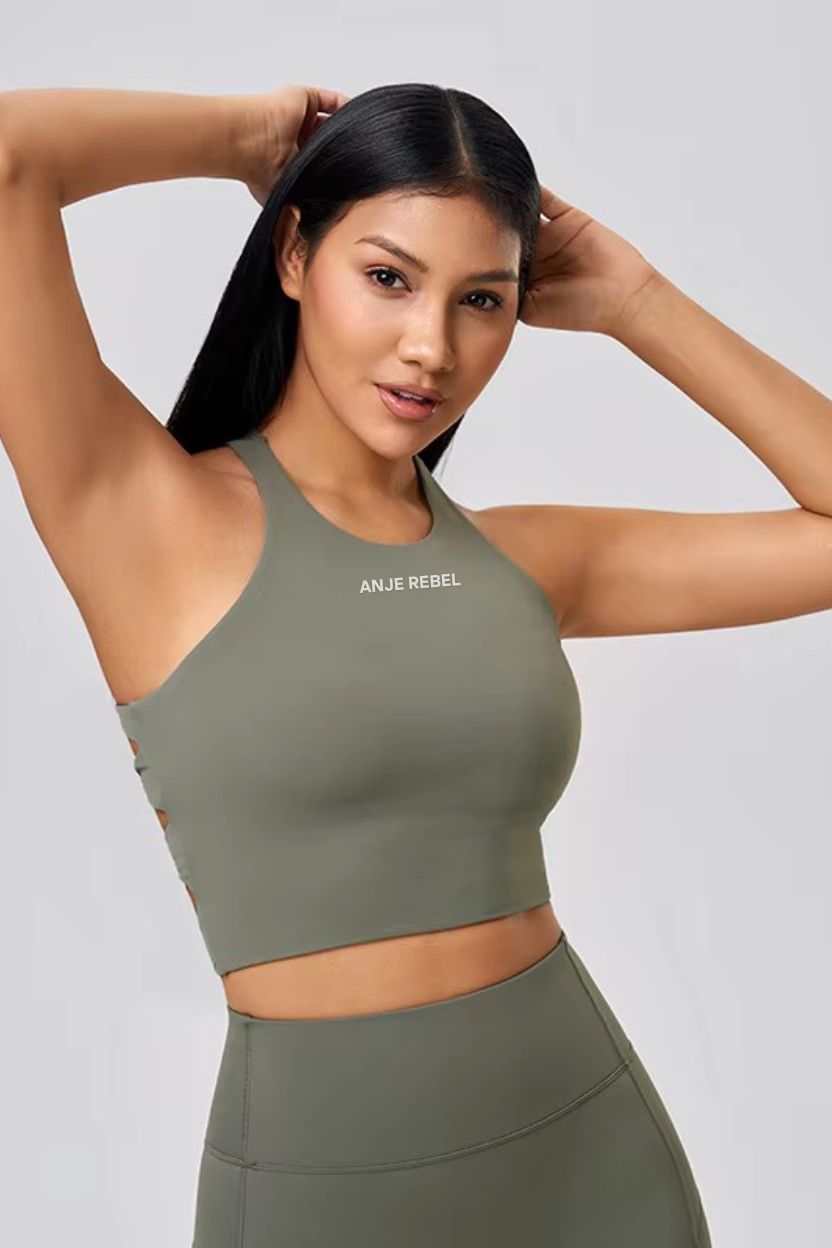 Laced Back Racerback Cropped Top ANJE REBEL