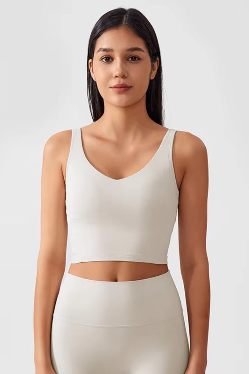 V-Neck Active Cropped Top ANJE REBEL