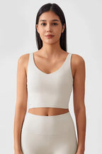 V-Neck Active Cropped Top ANJE REBEL