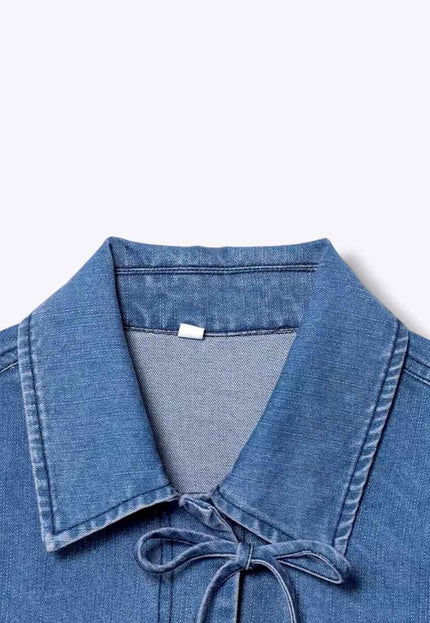 Kimono Front Sash Denim Jacket