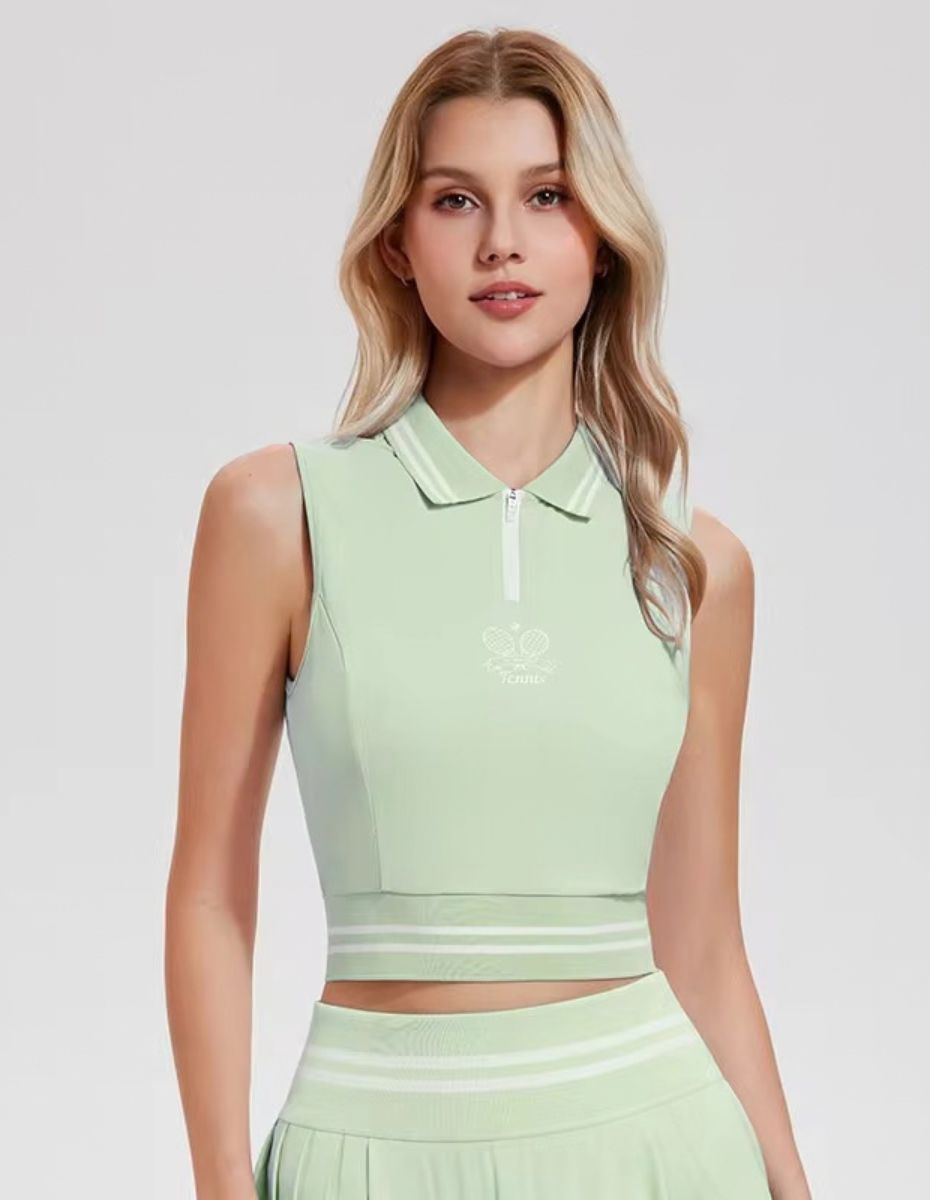 Collared Sleeveless Tennis Shirt ANJE REBEL