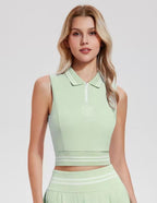 Collared Sleeveless Tennis Shirt ANJE REBEL