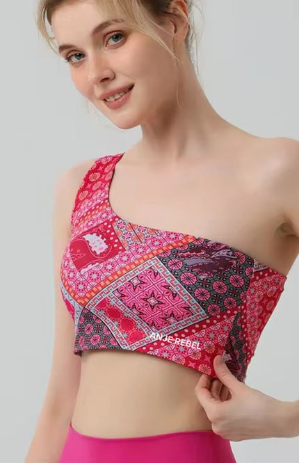 Limited Edition Handprinted Tonga Bra Top ANJE REBEL
