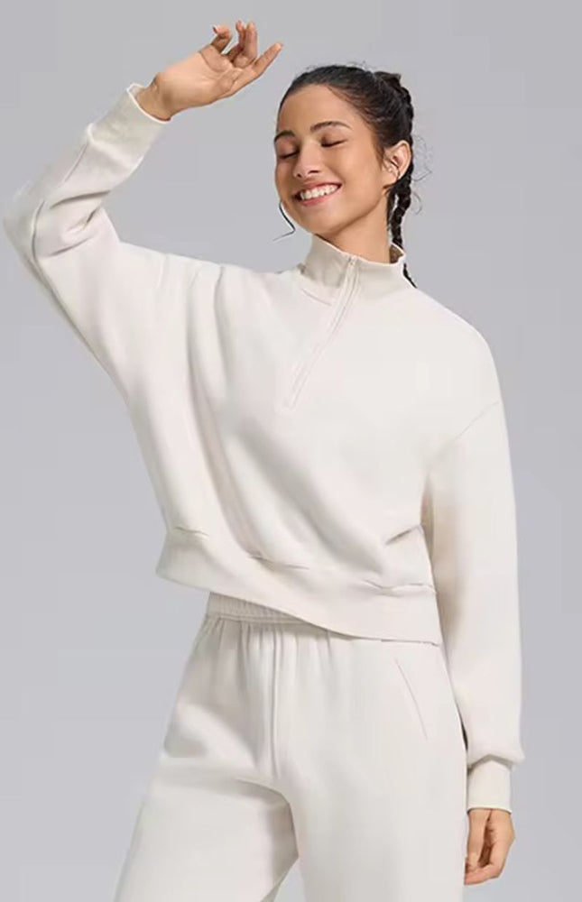 High Collared Half-Zip Sweater ANJE REBEL