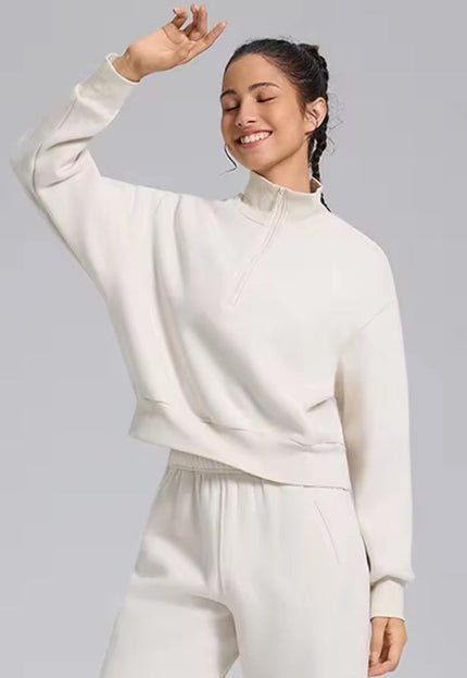High Collared Half-Zip Sweater ANJE REBEL