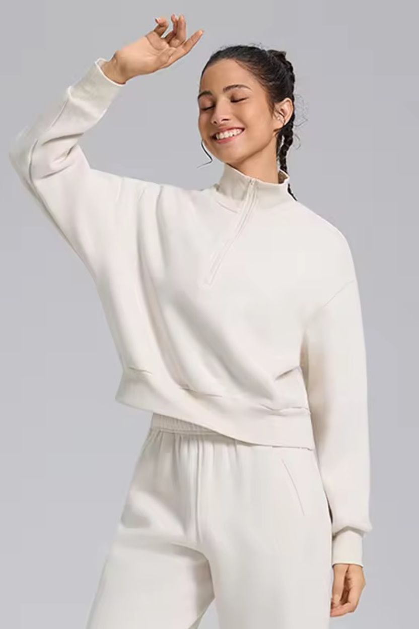 High Collared Half-Zip Sweater ANJE REBEL