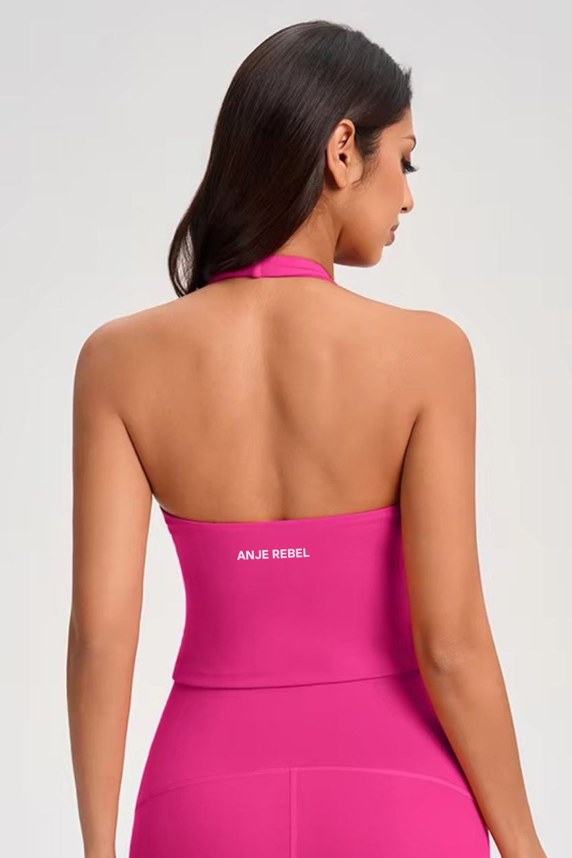 Halter-Neck Plunging Bra Top ANJE REBEL