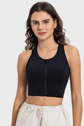 Full Padded Front-Zip Ventilated Bra Top ANJE REBEL