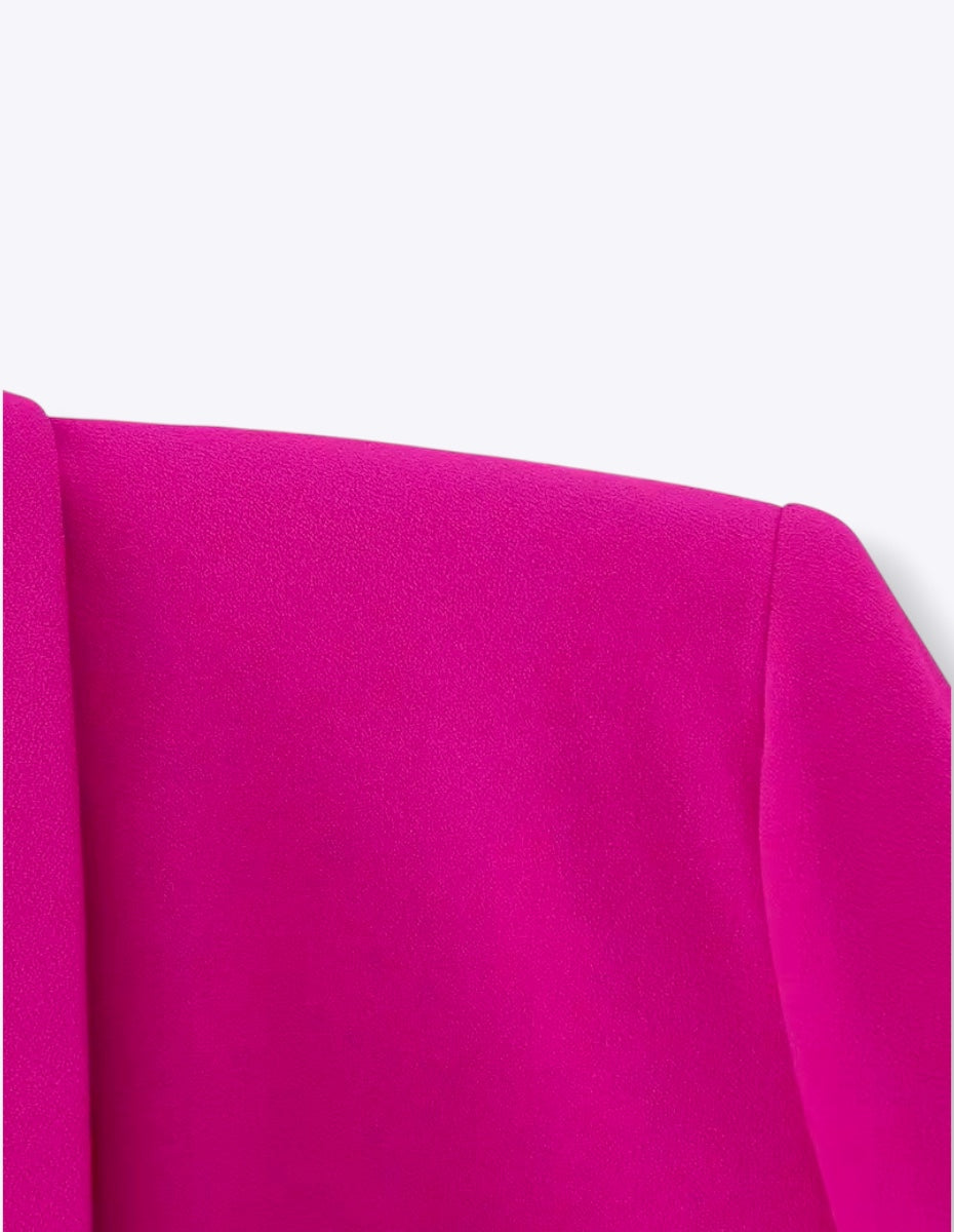 Double Breasted Ribbon-Front Long Jacket ANJE REBEL
