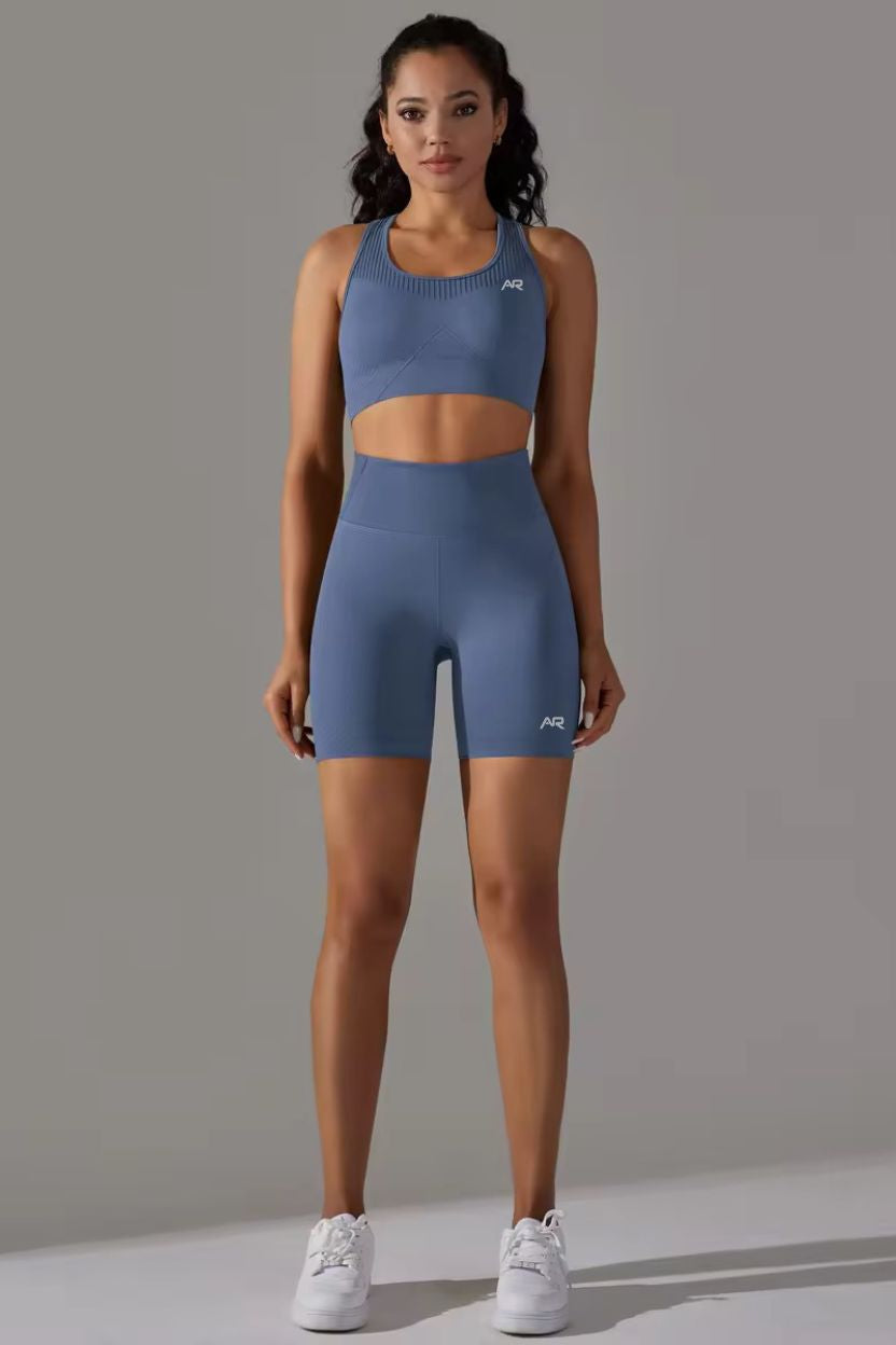 Knitted Supportive Sports Bra and Short Tights Set ANJE REBEL