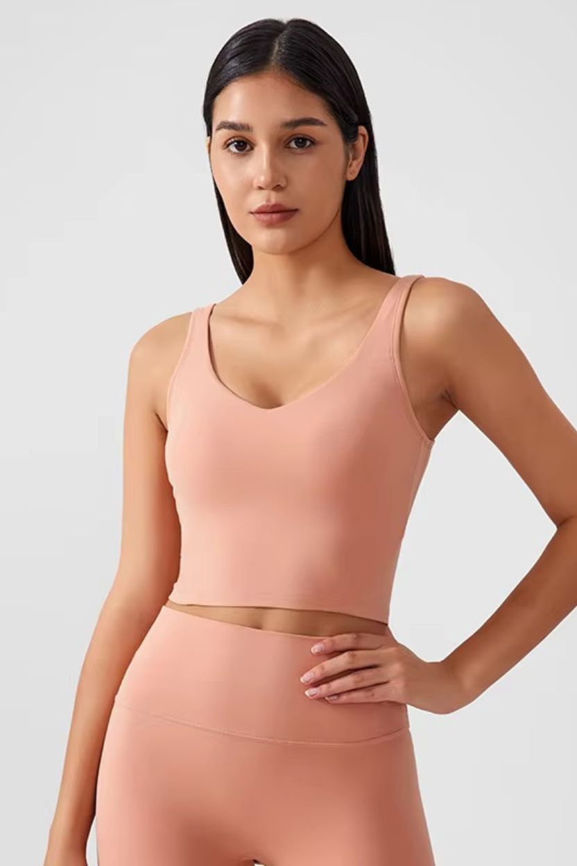 V-Neck Active Cropped Top ANJE REBEL