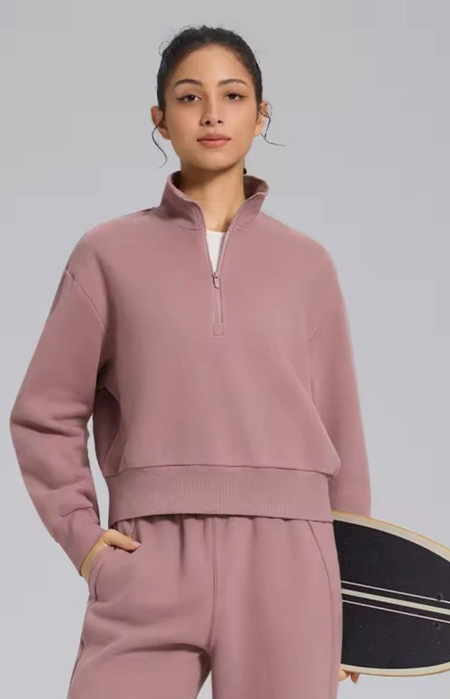 High Collared Half-Zip Sweater ANJE REBEL