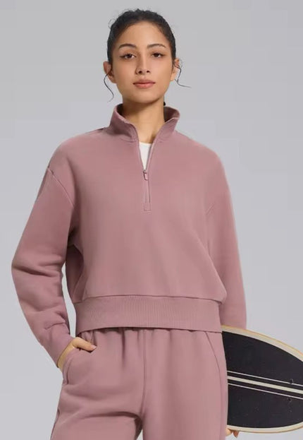 High Collared Half-Zip Sweater ANJE REBEL