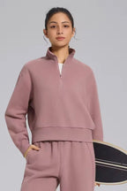 High Collared Half-Zip Sweater ANJE REBEL