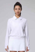 Collared Zip Up Tennis Blouse