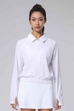 Collared Zip Up Tennis Blouse