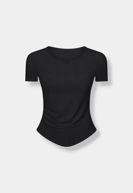 Recycled Soft V-Neck Yoga Shirt ANJE REBEL