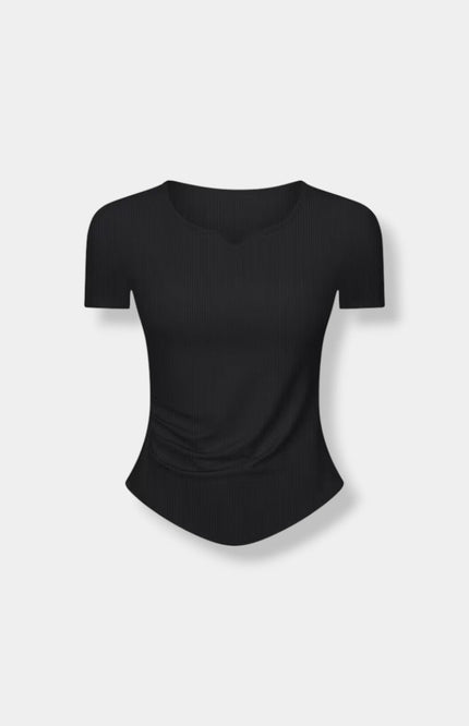 Recycled Soft V-Neck Yoga Shirt ANJE REBEL