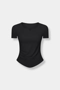 Recycled Soft V-Neck Yoga Shirt ANJE REBEL