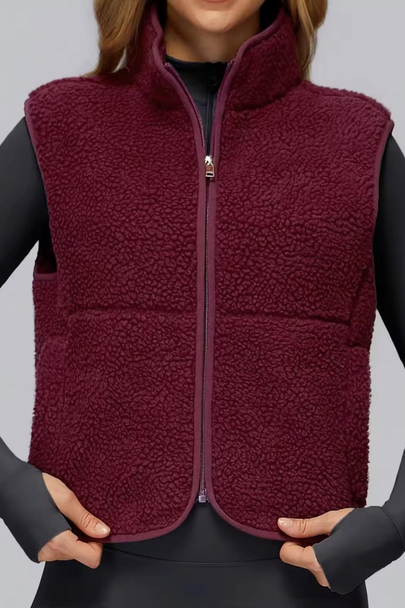 Fleece Zip-Front Vest ANJE REBEL